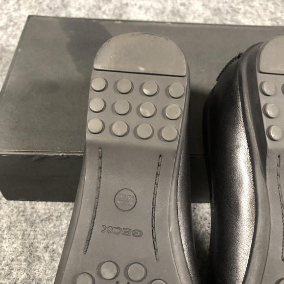 Geox Shoes Women's Size 7 Black Leather Loafers Respira D642TA Made In Italy - Picture 16 of 16